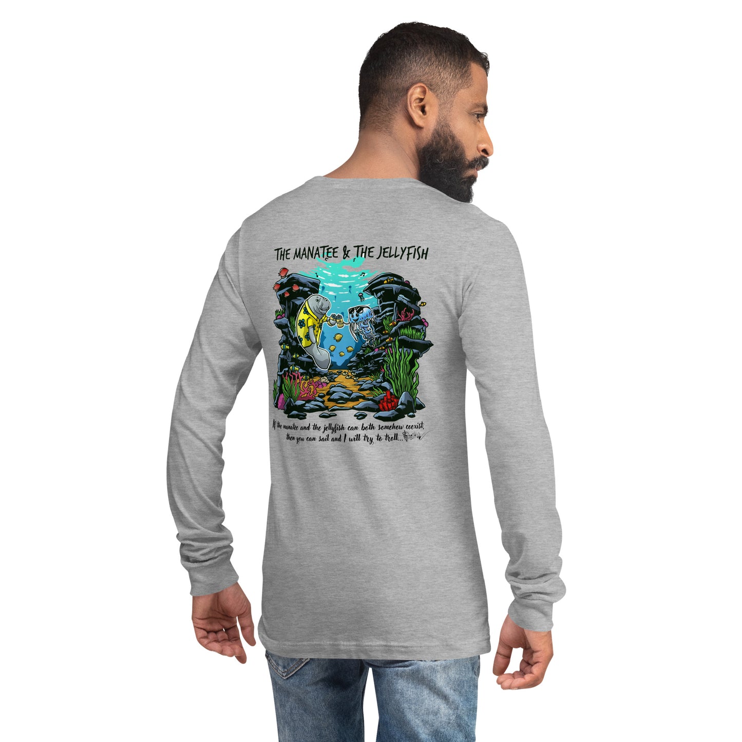 Manatee & The JellyFIsh - Unisex Long Sleeve Tee - Light Colors