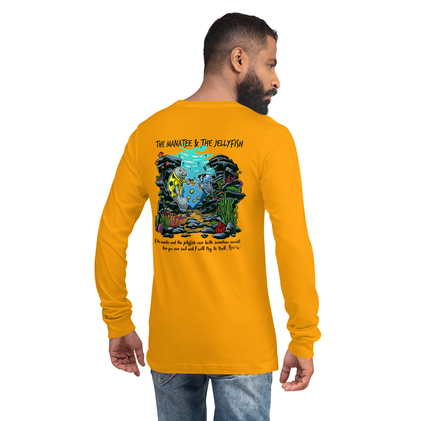 Manatee & The JellyFIsh - Long Sleeve Tee - Lighter Colors