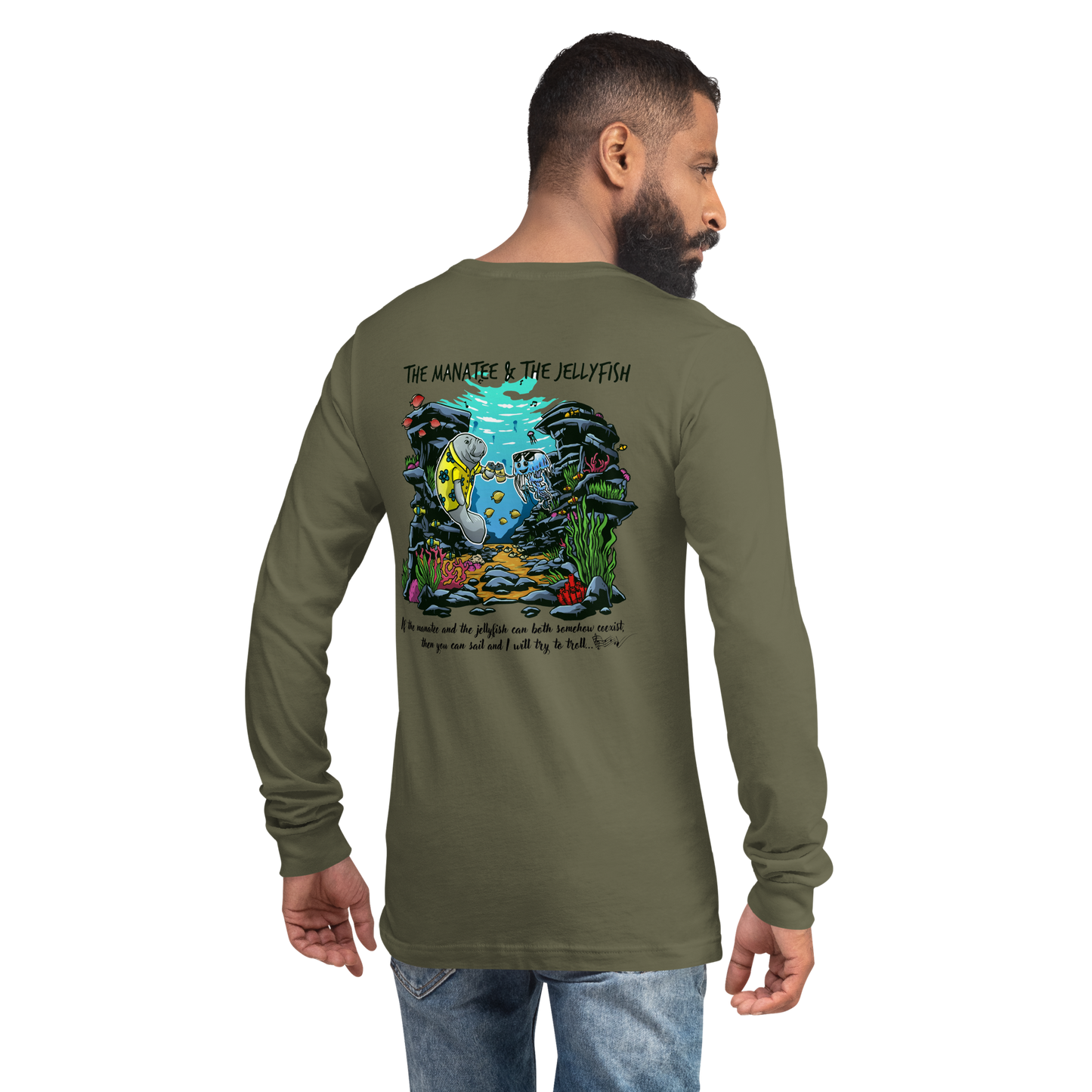 Manatee & The JellyFIsh - Long Sleeve Tee - Lighter Colors