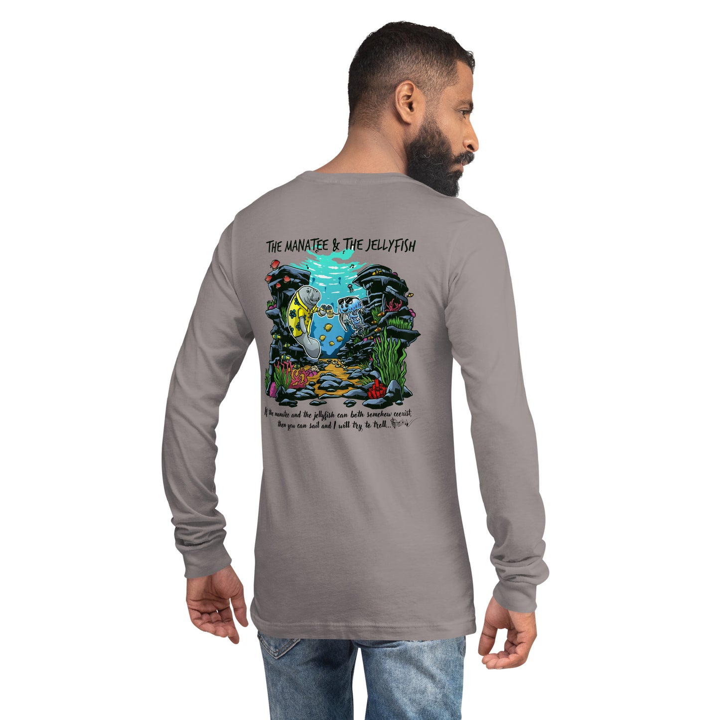 Manatee & The JellyFIsh - Unisex Long Sleeve Tee - Light Colors