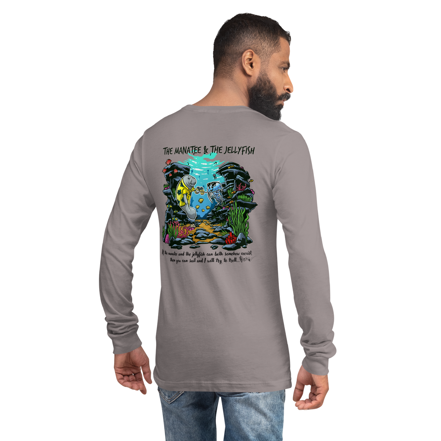 Manatee & The JellyFIsh - Long Sleeve Tee - Lighter Colors