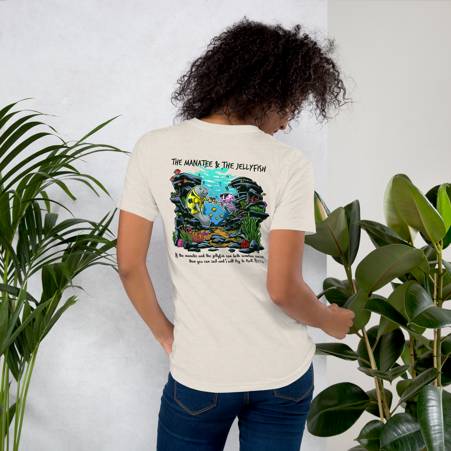 Manatee & The JellyFIsh - Women's T-shirt - Light Colors