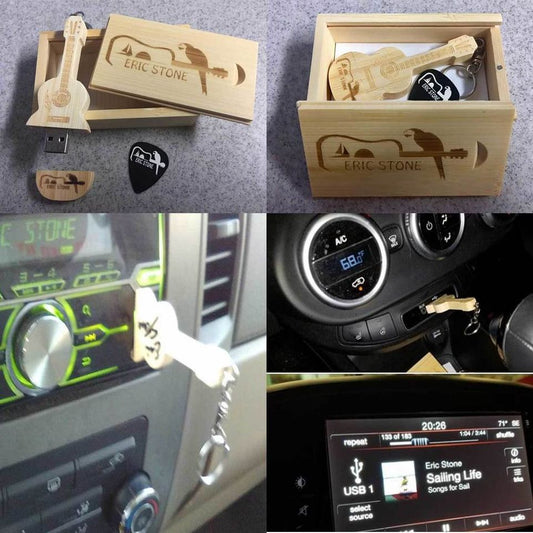 Guitar Shaped Flash Drive w/Free Paperback