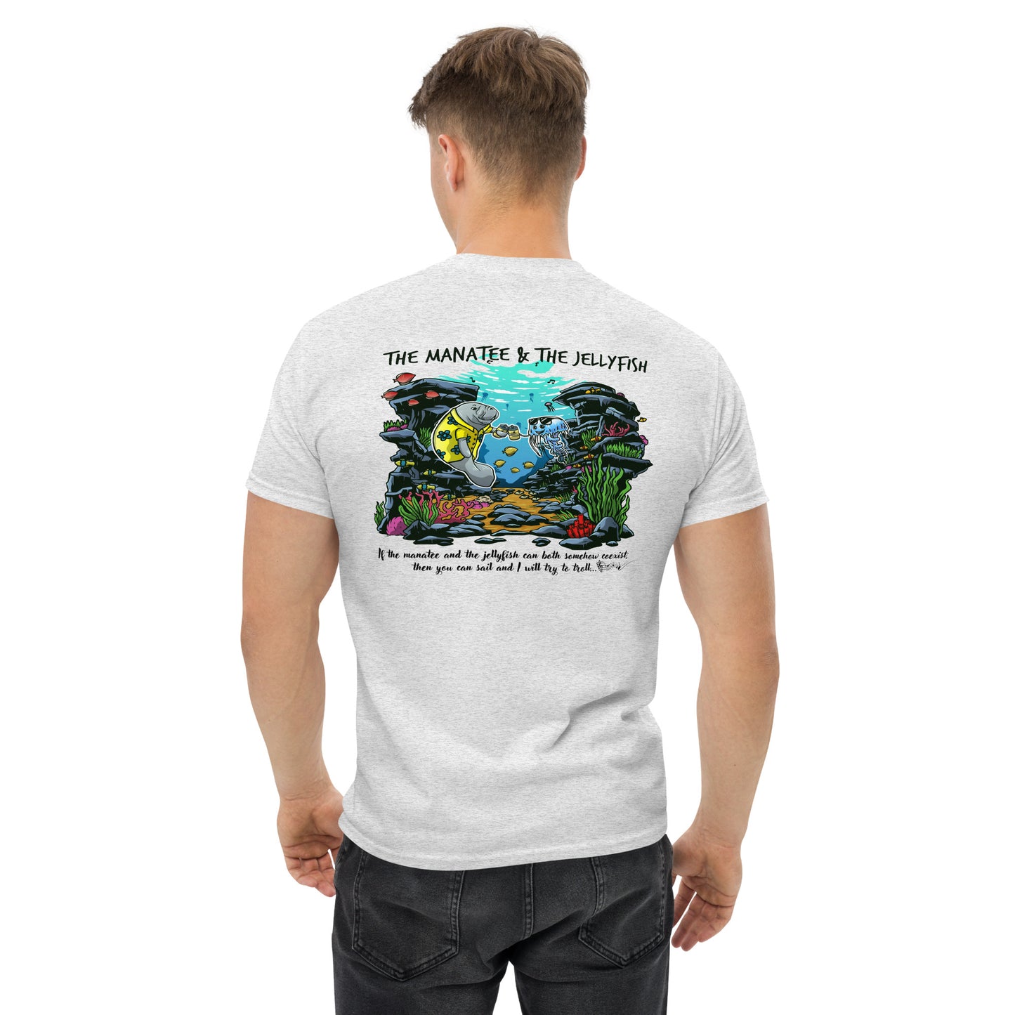 Manatee & The JellyFIsh - Blue JellyFish - Men's classic tee - Light Colors