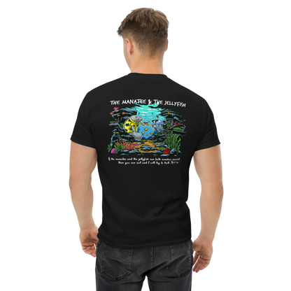 Manatee & The JellyFIsh - Blue JellyFish Men's classic tee - Darker Colors