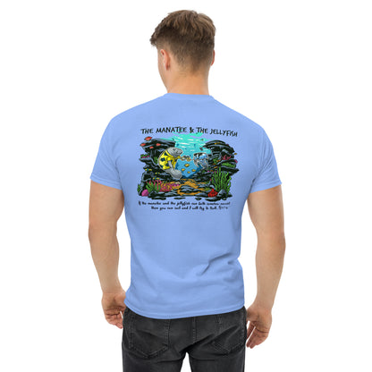 Manatee & The JellyFIsh - Blue JellyFish - Men's classic tee - Light Colors