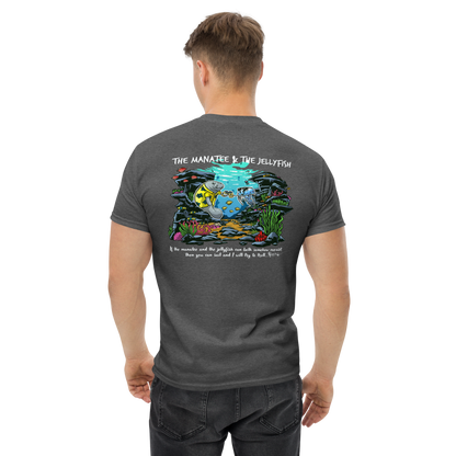 Manatee & The JellyFIsh - Blue JellyFish Men's classic tee - Darker Colors