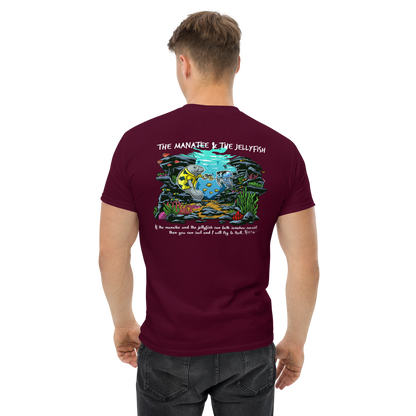 Manatee & The JellyFIsh - Blue JellyFish Men's classic tee - Darker Colors