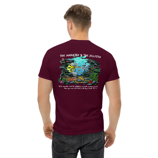 Manatee & The JellyFIsh - Blue JellyFish Men's classic tee - Darker Colors