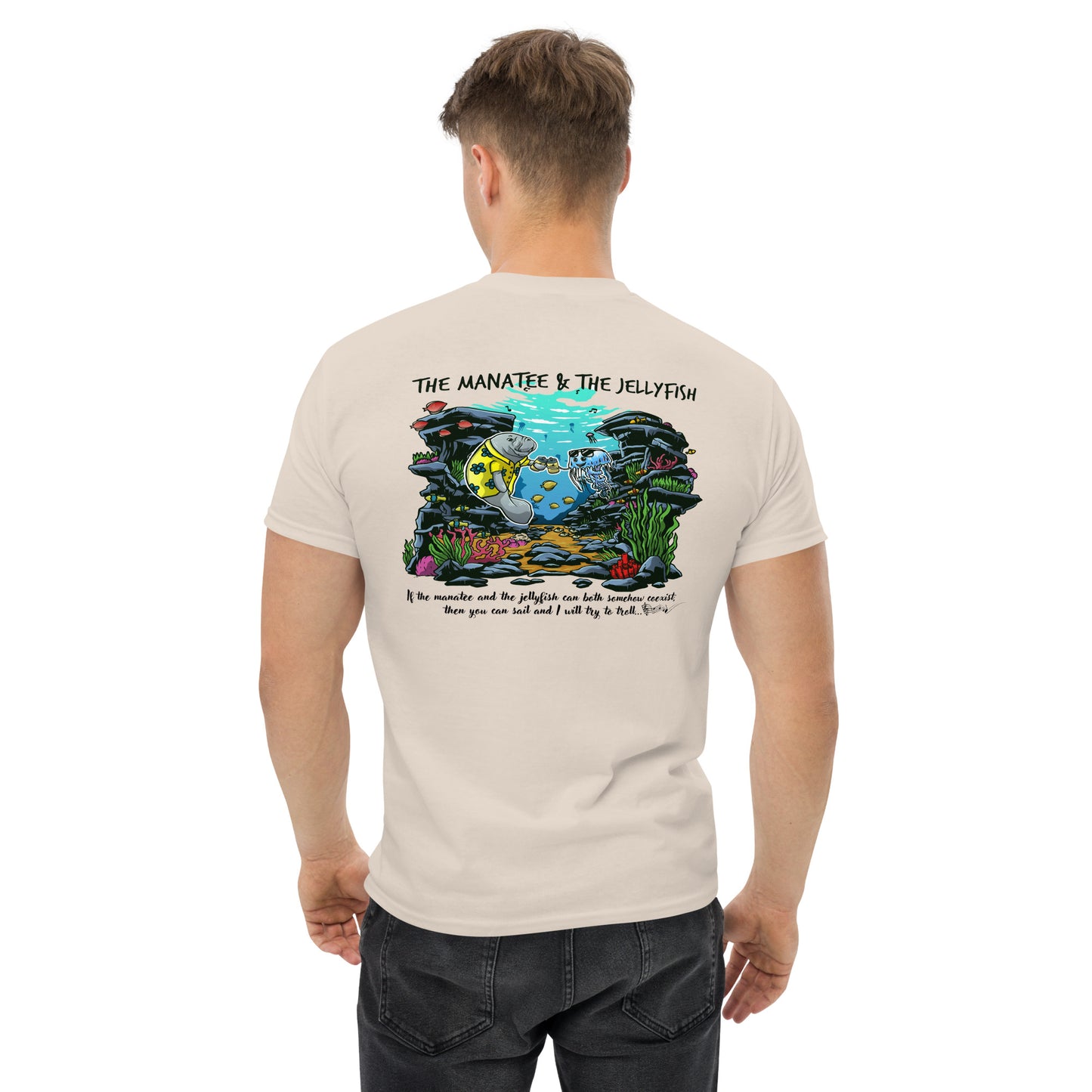 Manatee & The JellyFIsh - Blue JellyFish - Men's classic tee - Light Colors