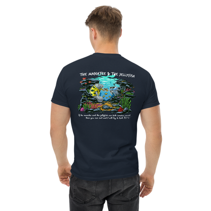 Manatee & The JellyFIsh - Blue JellyFish Men's classic tee - Darker Colors