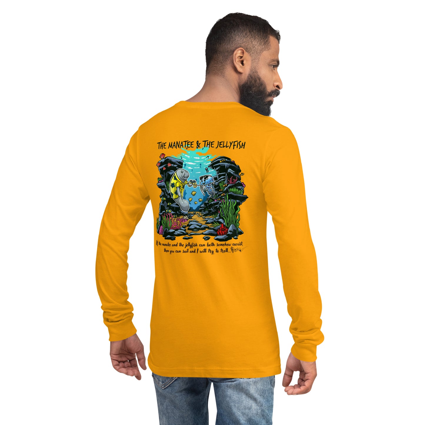 Manatee & The JellyFIsh - Unisex Long Sleeve Tee - Light Colors