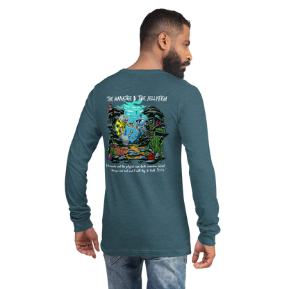 Manatee & The JellyFIsh Unisex Long Sleeve Tee - Darker Colors