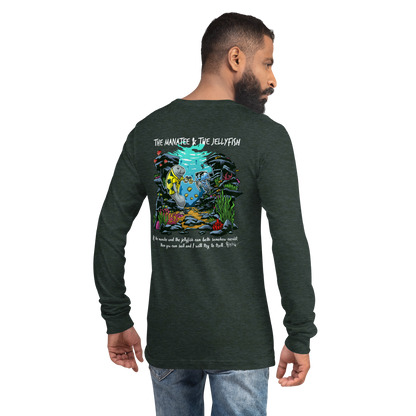 Manatee & The JellyFIsh Unisex Long Sleeve Tee - Darker Colors