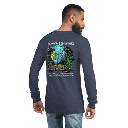 Manatee & The JellyFIsh Unisex Long Sleeve Tee - Darker Colors