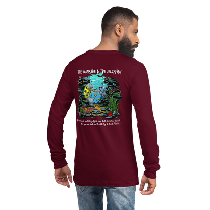 Manatee & The JellyFIsh Unisex Long Sleeve Tee - Darker Colors