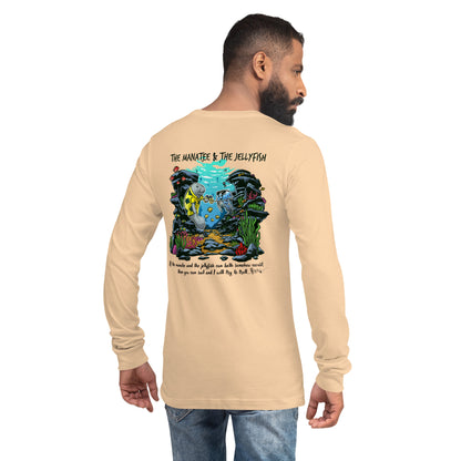 Manatee & The JellyFIsh - Unisex Long Sleeve Tee - Light Colors